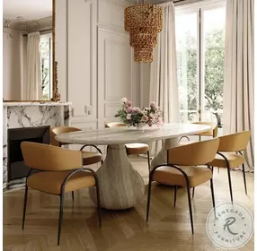 Tatum Tan Performance Vegan Leather Dining Chair