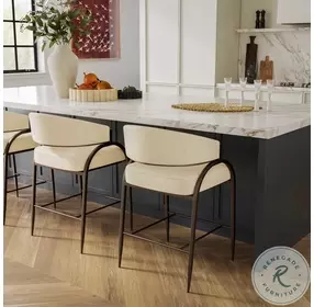 Tatum Cream Performance Vegan Leather Counter Height Stool