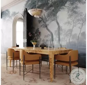 Sezanne Tan Vegan Leather Performance Fabric Dining Chair