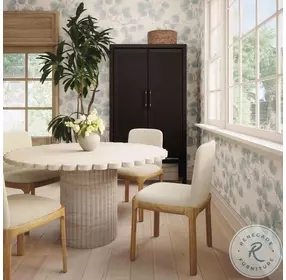 Rebecca Cream Performance Velvet Dining Chair