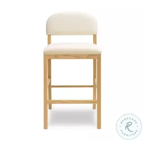 Calla Cream Performance Velvet Counter Height Stool