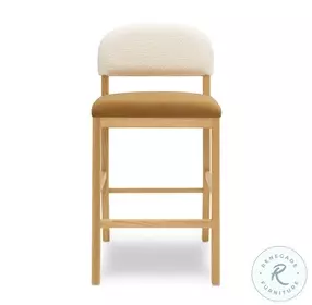 Calla Cognac Performance Velvet Counter Height Stool