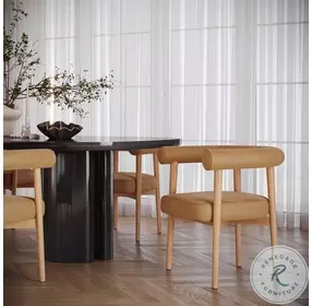 Spara Cognac Performance Vegan Leather Dining Chair