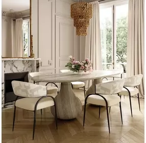 Tatum Cream Performance Fabric Dining Chair