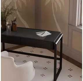 Alfalfa Black 52" Desk with 2 Drawers