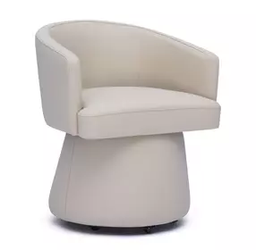 Kristen Taupe Performance Vegan Leather Upholstered Swivel Desk Chair
