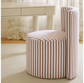 Alyssa Brown and White Performance Fabric Upholstered Desk Chair