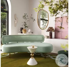 Tischa Mint Green Velvet Sofa