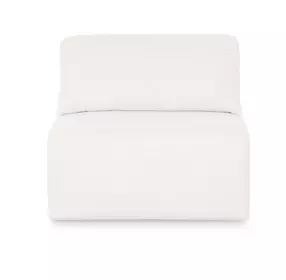Tarra Cream Performance Fabric Modular Armless Chair
