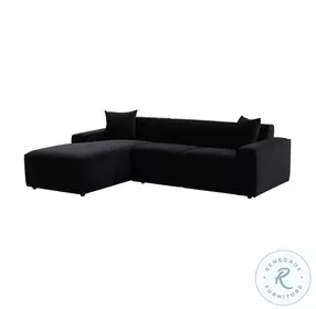 Olafur Black Velvet LAF Sectional
