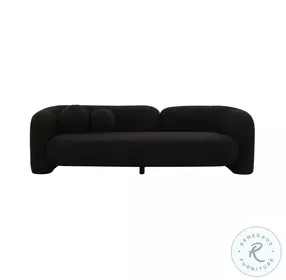 Amelie Black Faux Fur Sofa