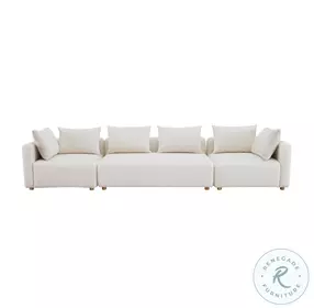 Hangover Cream Boucle 145" Long Sofa