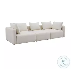 Hangover Cream Boucle 113" Sofa