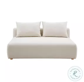 Hangover Cream Linen Modular Loveseat