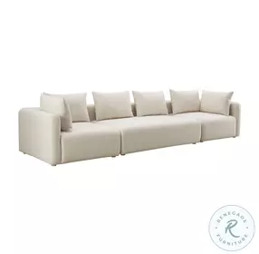 Hangover Cream Linen Long 145" Sofa