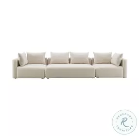 Hangover Cream Linen 145" Long Sofa