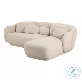 Misty Cream Boucle RAF Sectional