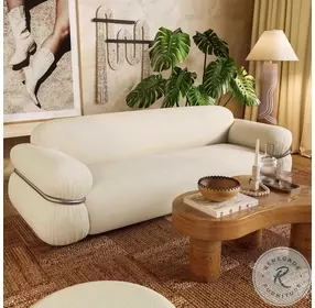 Leyla Cream Boucle Sofa