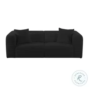 Tarra Black Performance Fabric Loveseat