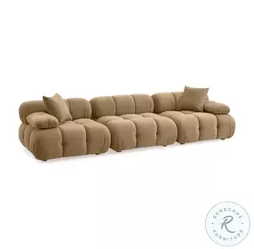 Calliope Cafe Au Lait Performance Velvet Modular Sofa