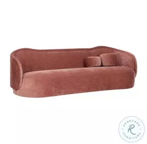 Circe Mauve Textured Velvet Sofa