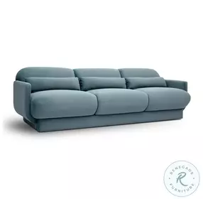Azalea Powder Blue Velvet Sofa