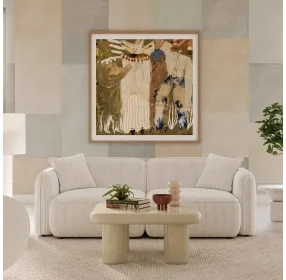 Travie White Sand Performance Corduroy Velvet Modular 78" Loveseat