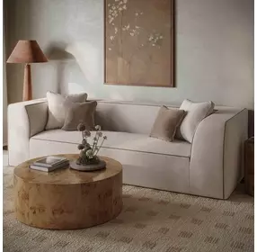 Tristine Cream 96" Sofa