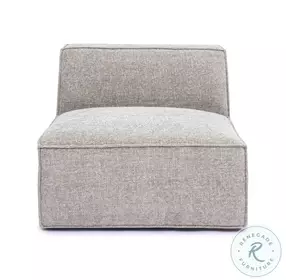 Mindy Taupe Chenille Basketweave Armless Chair