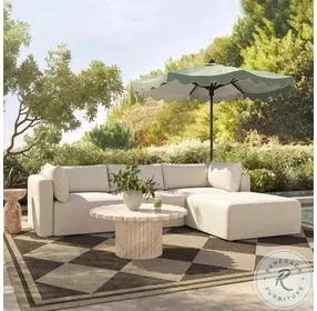 Hangover Cream Outdoor 114" Modular Sectional