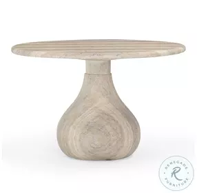 Smooch Faux Travertine Outdoor Round Dining Room Set