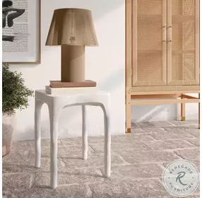 Skully Cream Textured Side Table