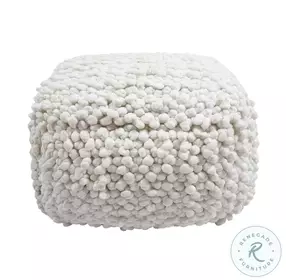 Cathy Cream Woven Pouf