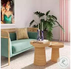 Felicia Natural Lilypad Tall Side Table