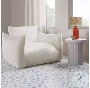 Darcy White Concrete Side Table