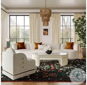 Bella Cream Oval Cocktail Table