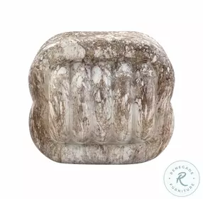 Love Knot Gray Faux Marble Accent Stool