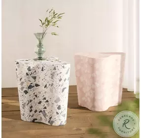 Slab Terrazzo Sunset Pink Side Table