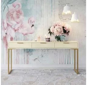 Pesce Cream Rectangular Console Table