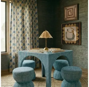 Tomlin Teal 35" Square Game Table