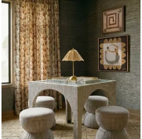 Tomlin Beige 35" Square Game Table