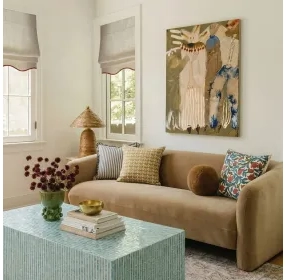 Earl Light Blue Rectangular Coffee Table