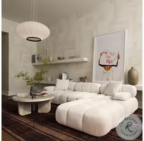 Calliope Cream Ottoman