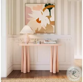 Titan Peach Rose Glossy Console Table