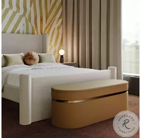 Pomp Honey Velvet Bench