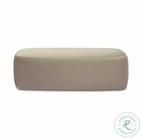Graceland Taupe Faux Mohair Bench