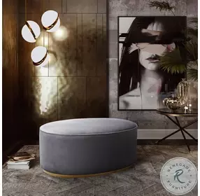 Scarlett Grey Ottoman