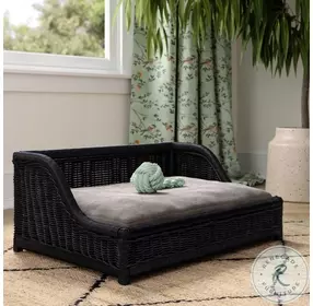 Poppy Black Small Pet Bed