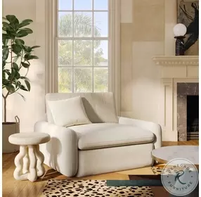 Rachelle Cream Velvet Lounge Chair