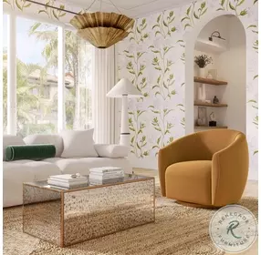 Jordan Tan Velvet Swivel Chair